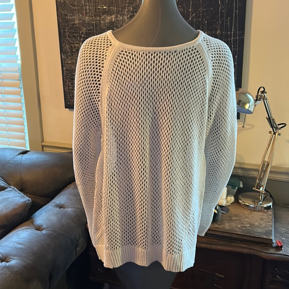MICHAEL by Michael Kors Open Fishnet Knit Cardigan - Picture 2 of 8